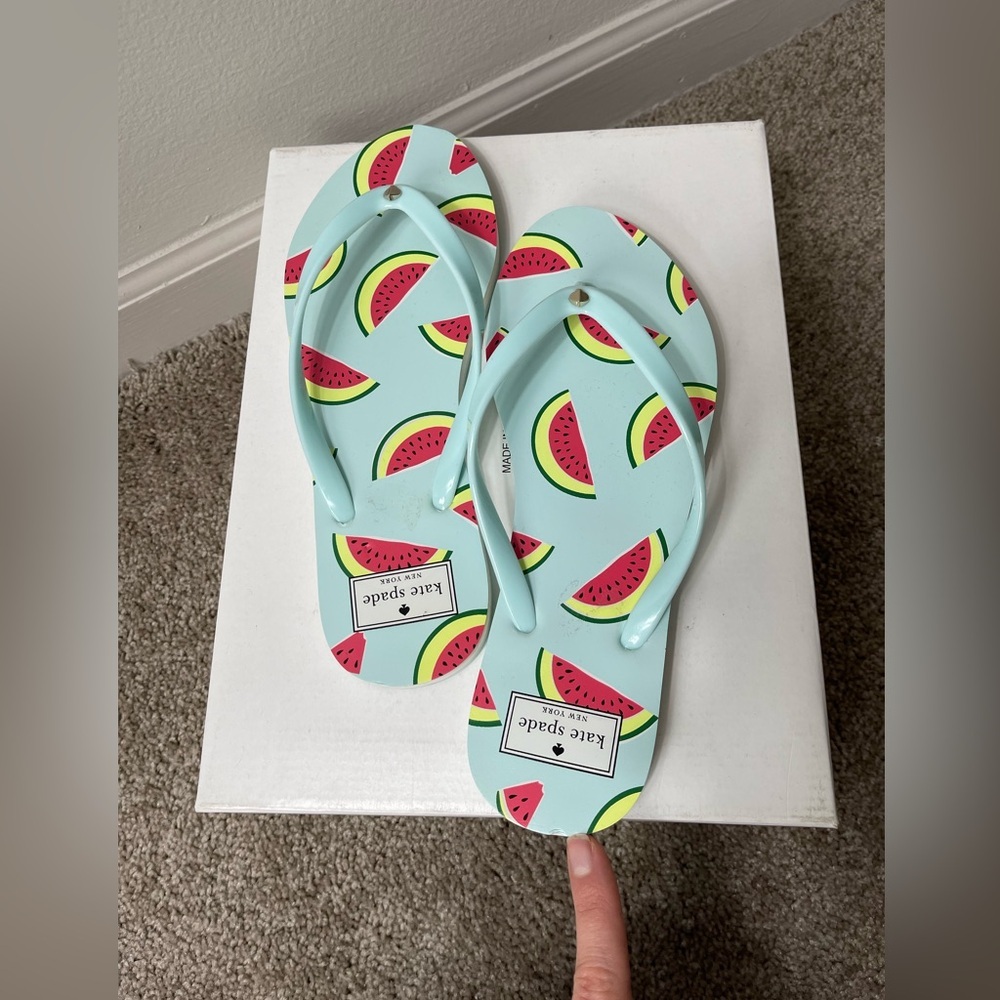 Kate Spade Flip Flops Watermelon Size 9-10 - Picture 5 of 5